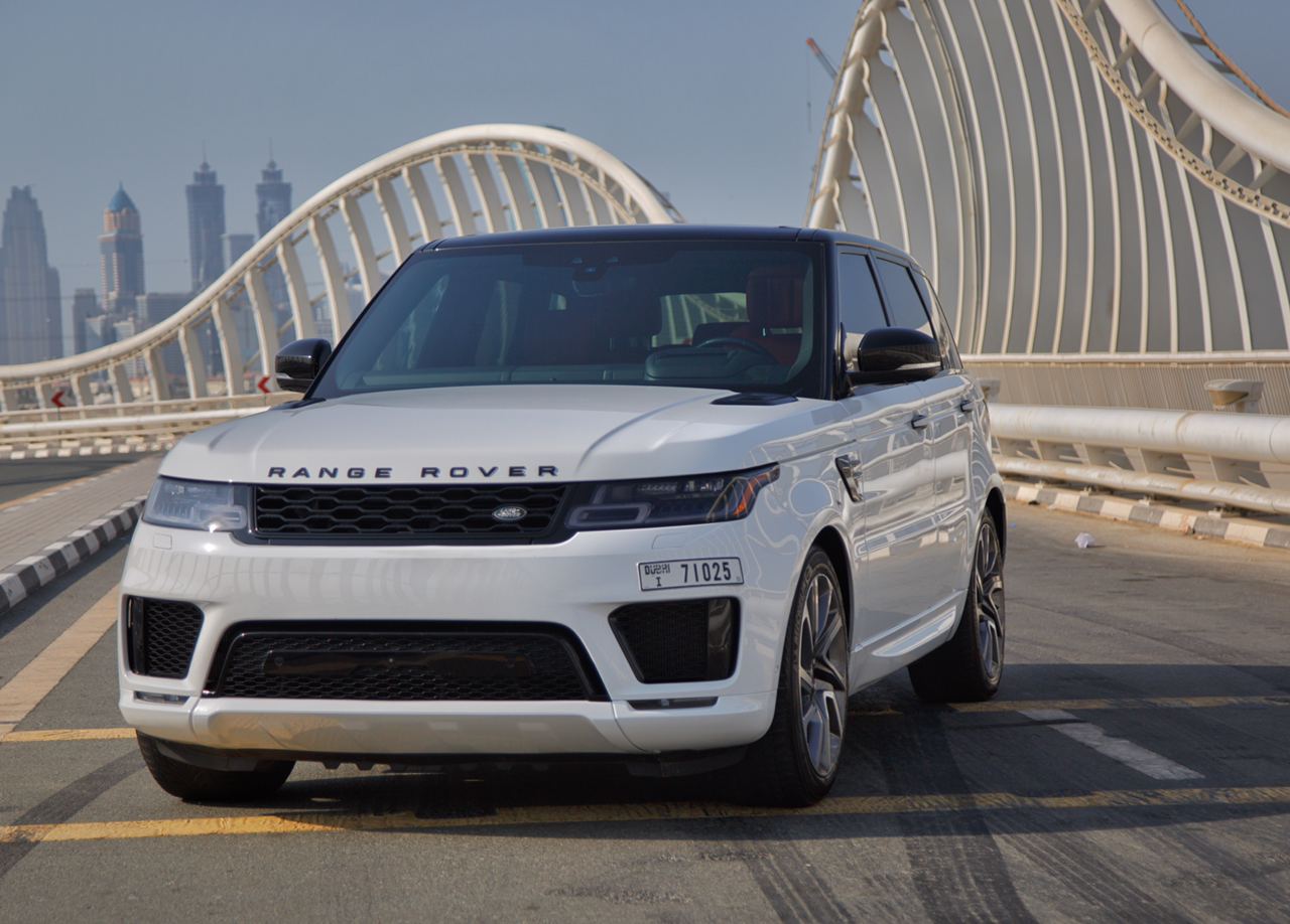 Range Rover Sport V8 WHITE 2019 rental dubai