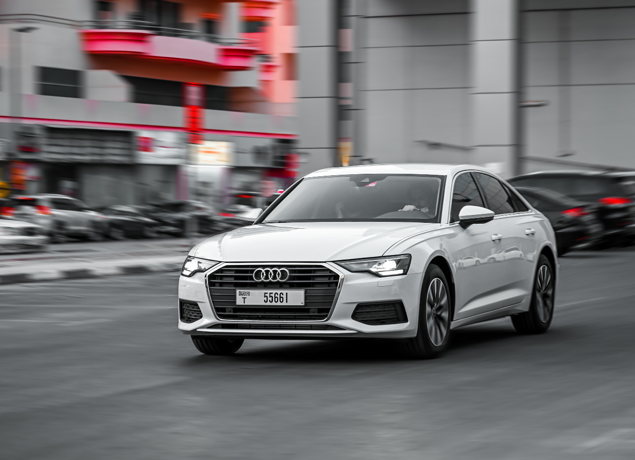 Audi A6 WHITE 2021 rental dubai