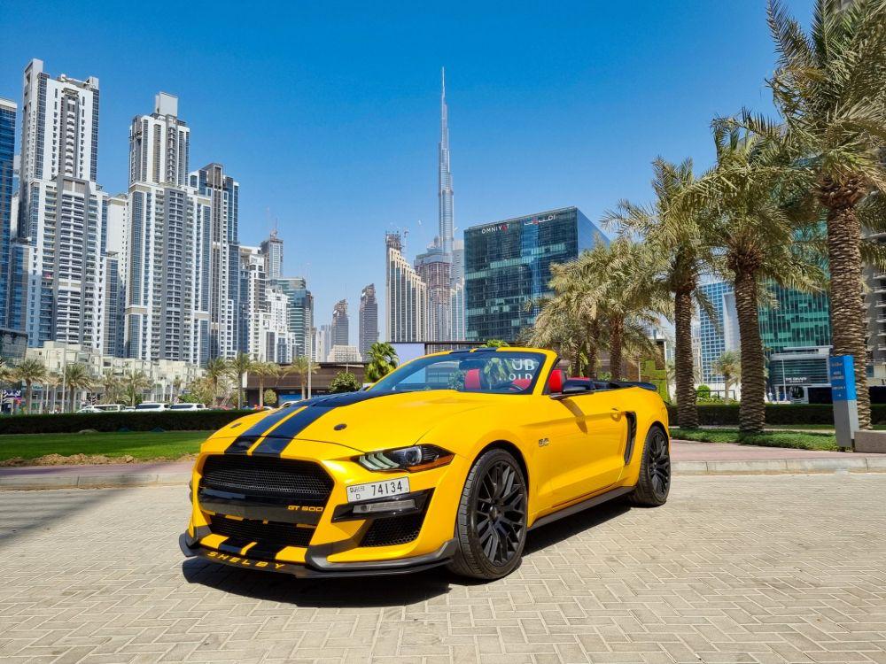 Ford Mustang GT Convertible YELLOW 2020 rental dubai