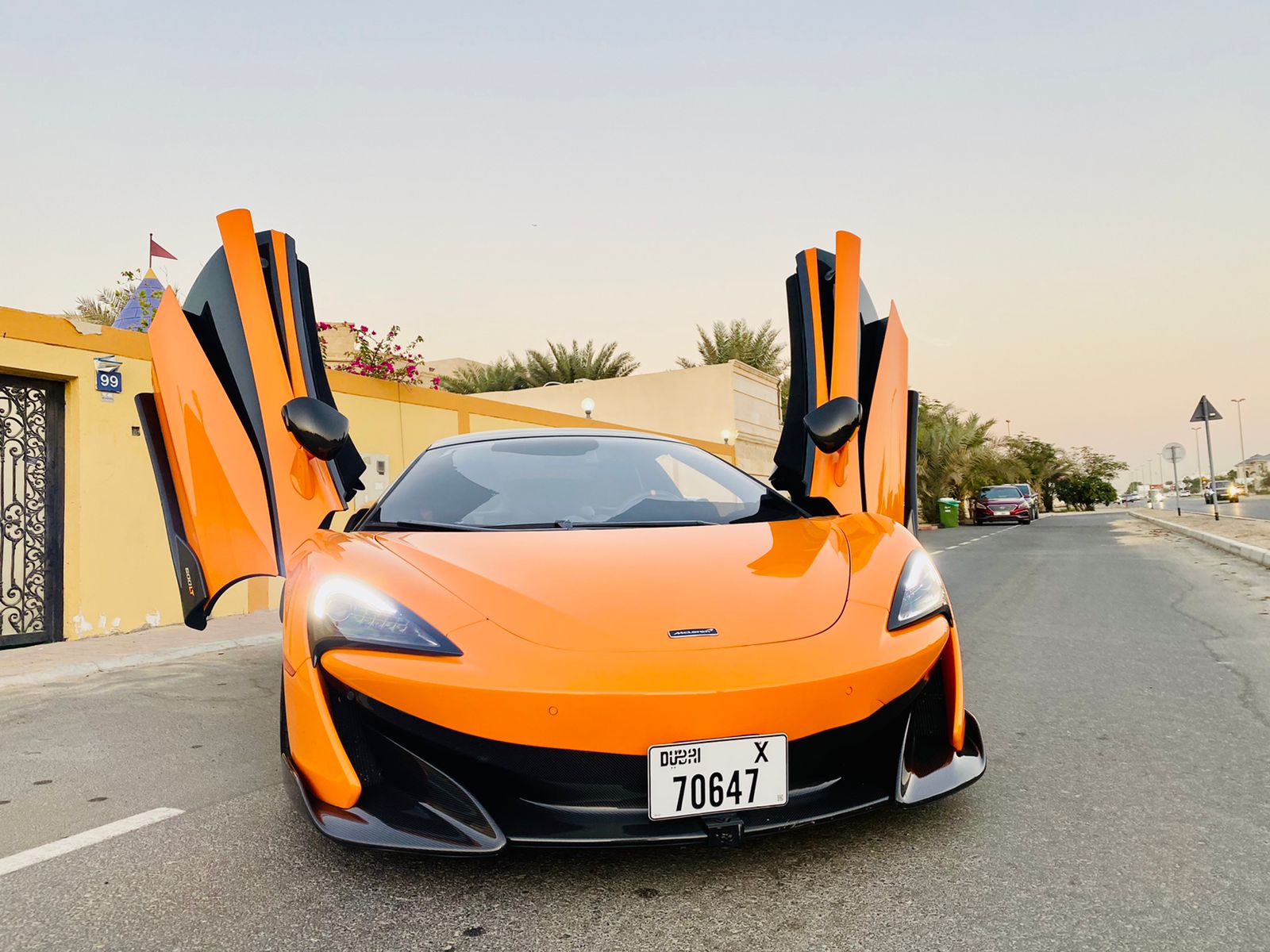 McLaren 600 LT Spider ORANGE 2021 rental dubai