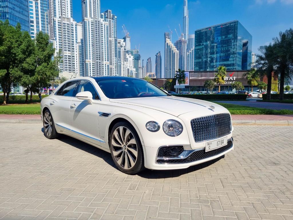 Bentley Flying Spur W12 WHITE 2020 rental dubai
