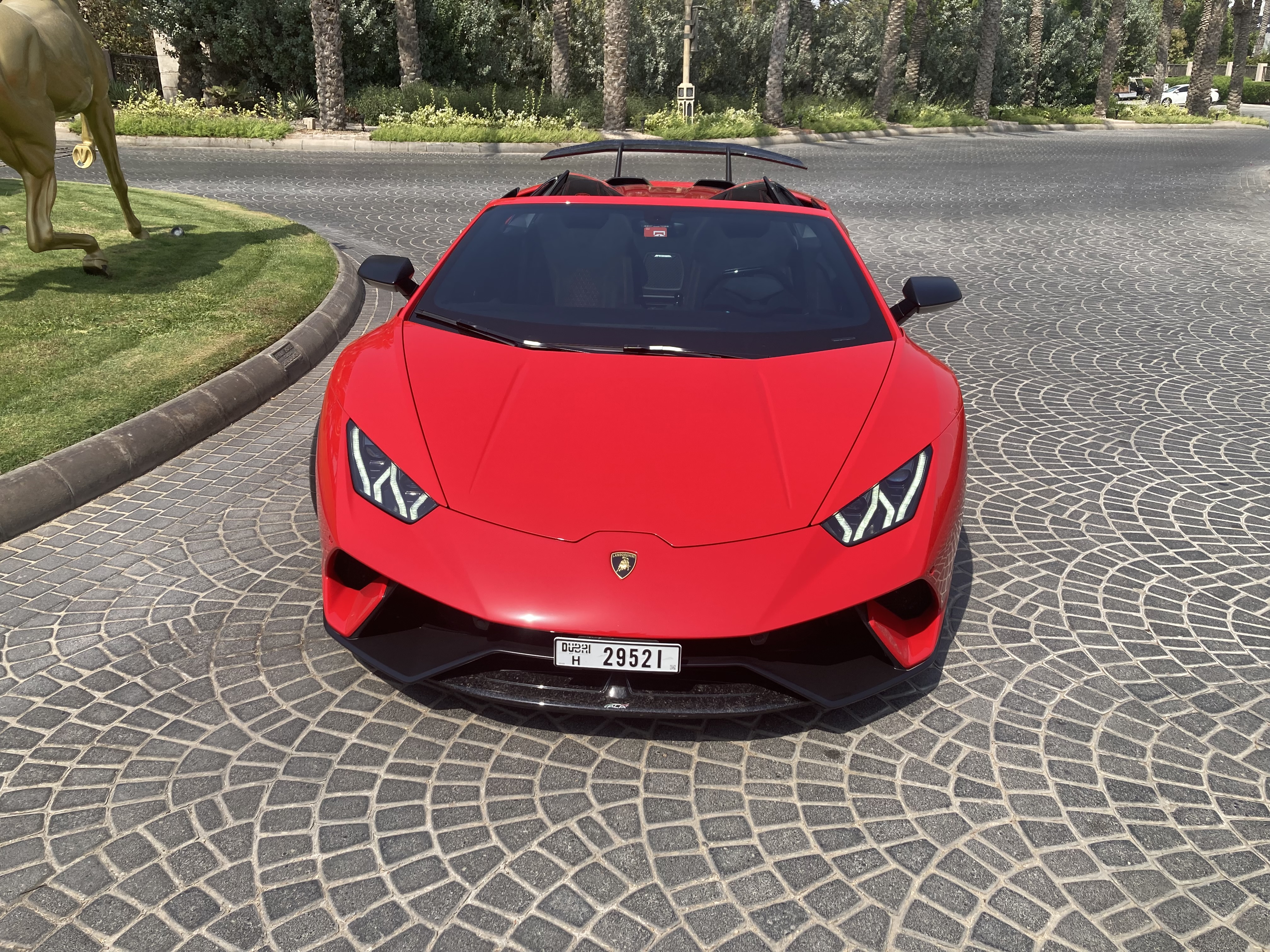 Lamborghini Huracan Performante Spider RED 2020 rental dubai
