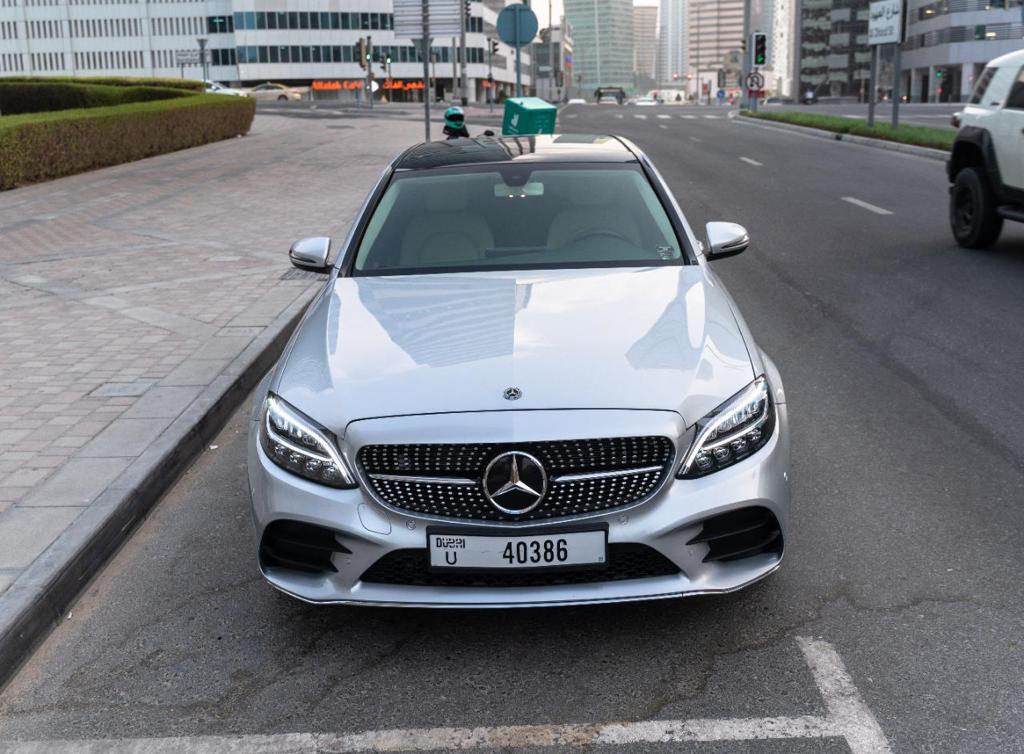 Mercedes C300 BEIGE 2020 rental dubai