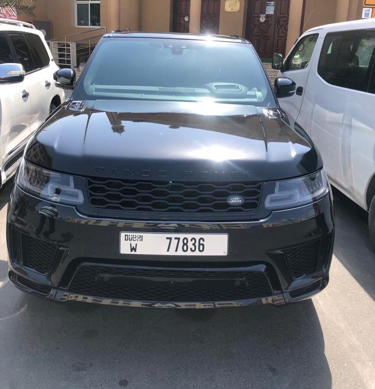 Range Rover Sport V8 Supercharge BLACK 2020 rental dubai