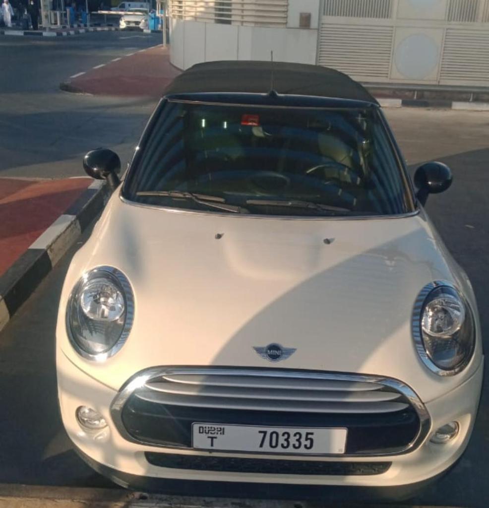 Mini Cooper Convertible WHITE 2019 rental dubai