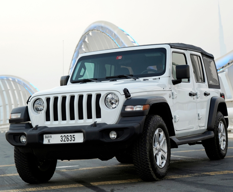 JEEP WRANGLER  WHITE 2020 rental dubai