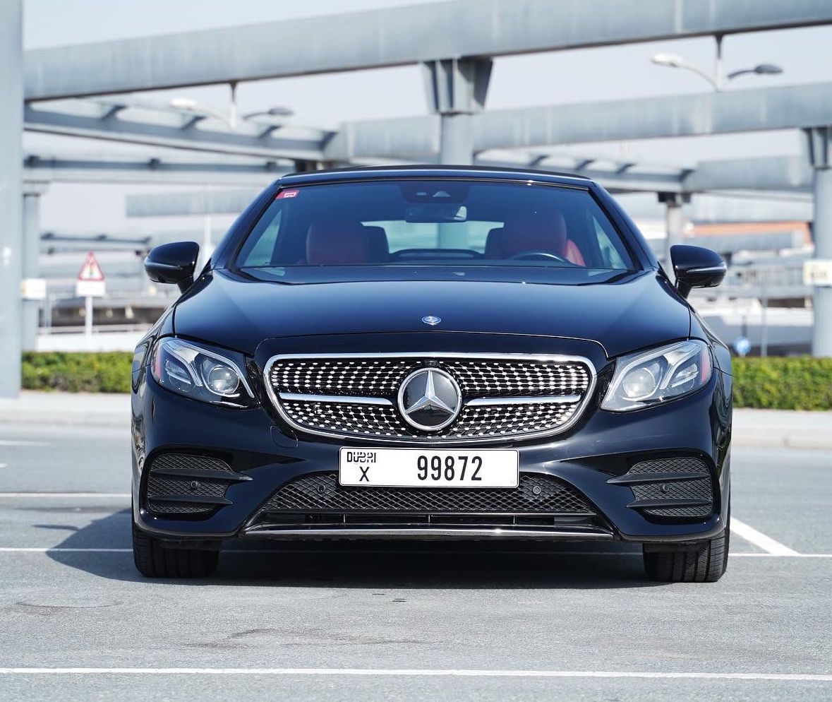 Mercedes E450 convertible BLACK 2021 rental dubai