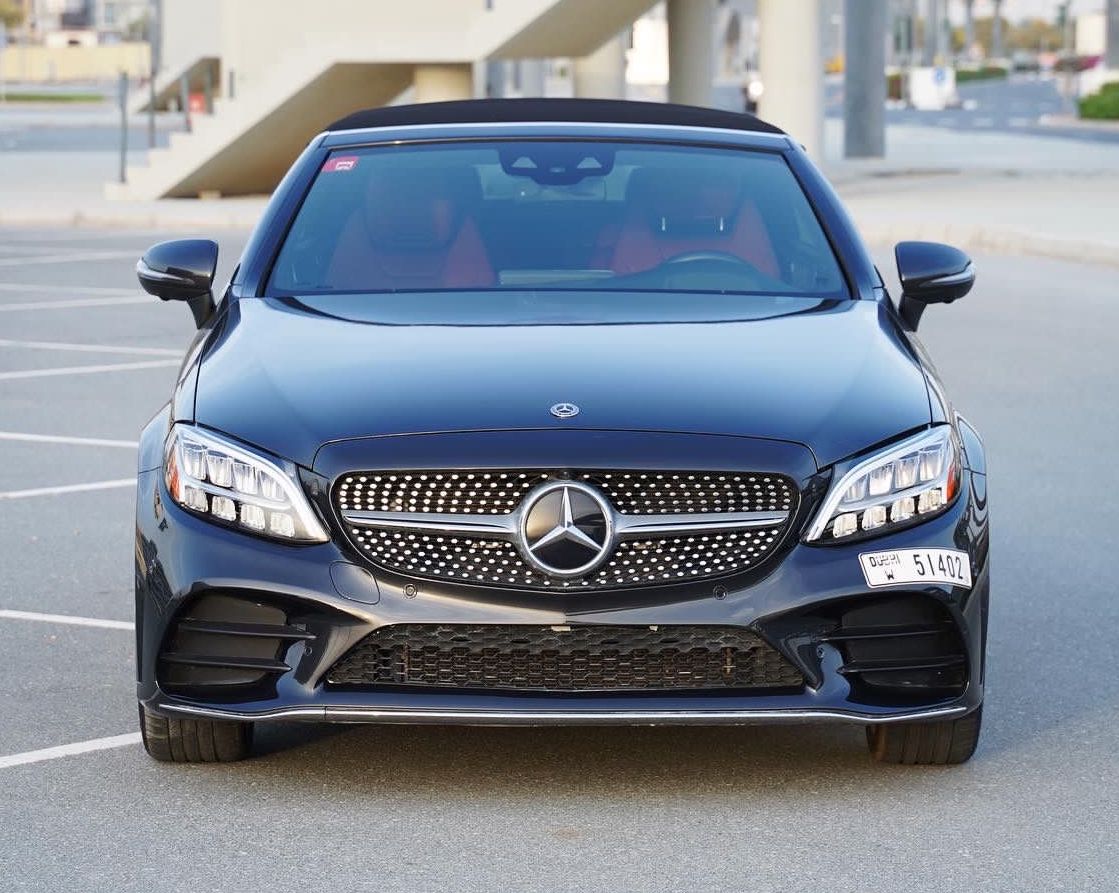 Mercedes C300 Convertible BLACK 2021 rental dubai