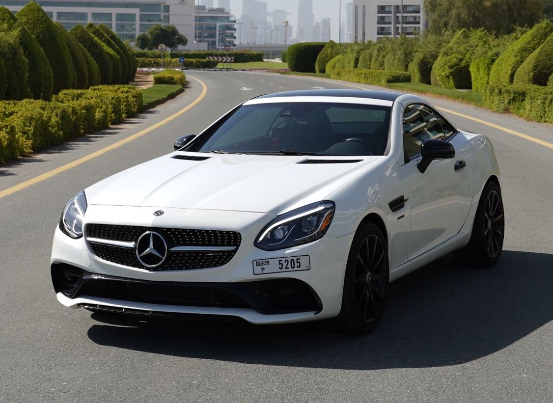 Mercedes SLC 43 Convertible WHITE 2020 rental dubai