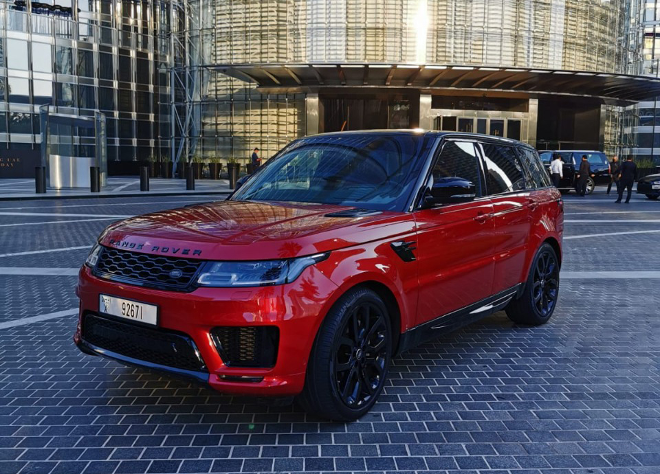 Range Rover Sport RED 2021 rental dubai