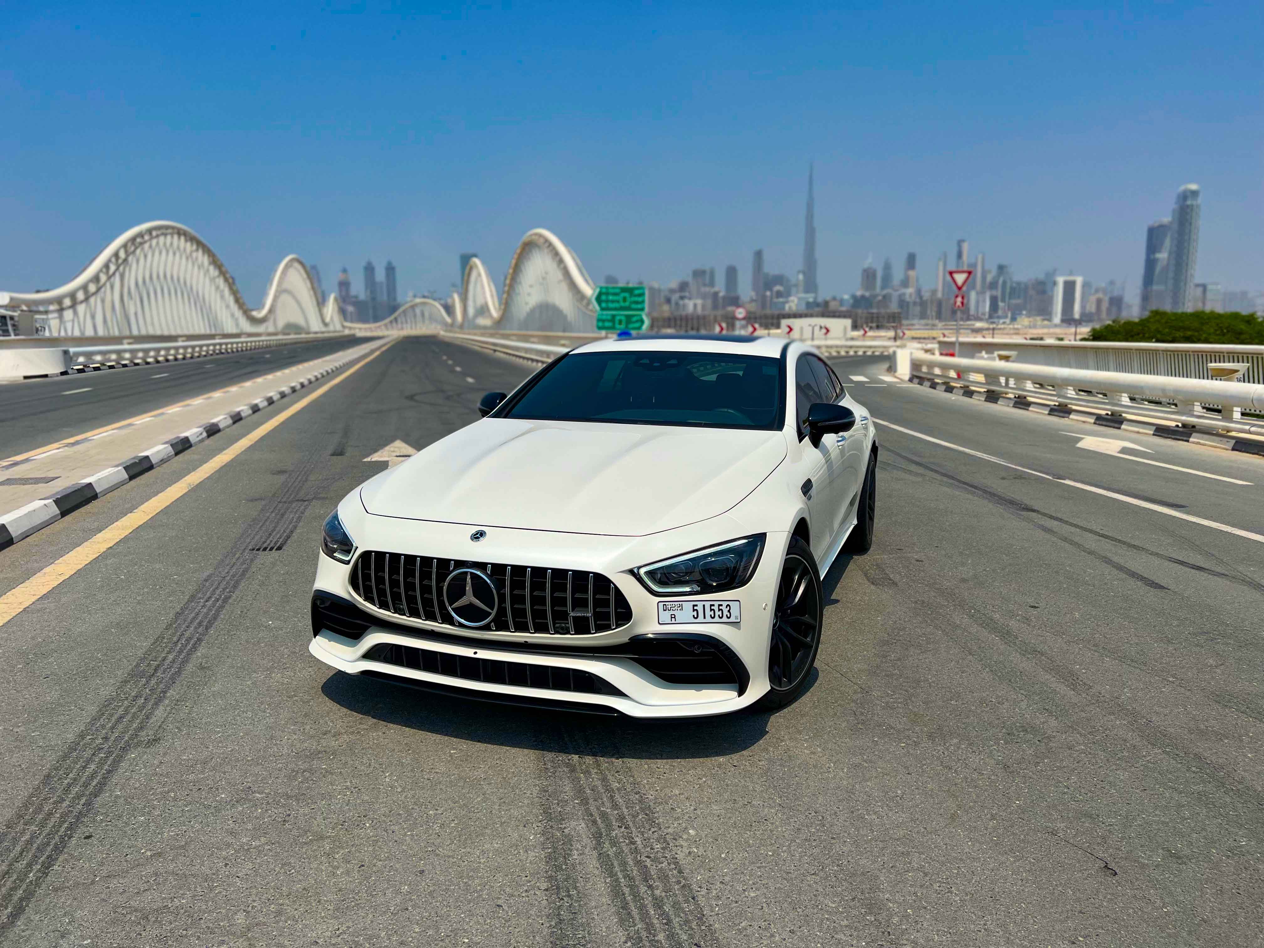Mercedes AMG GT43 WHITE 2022 rental dubai