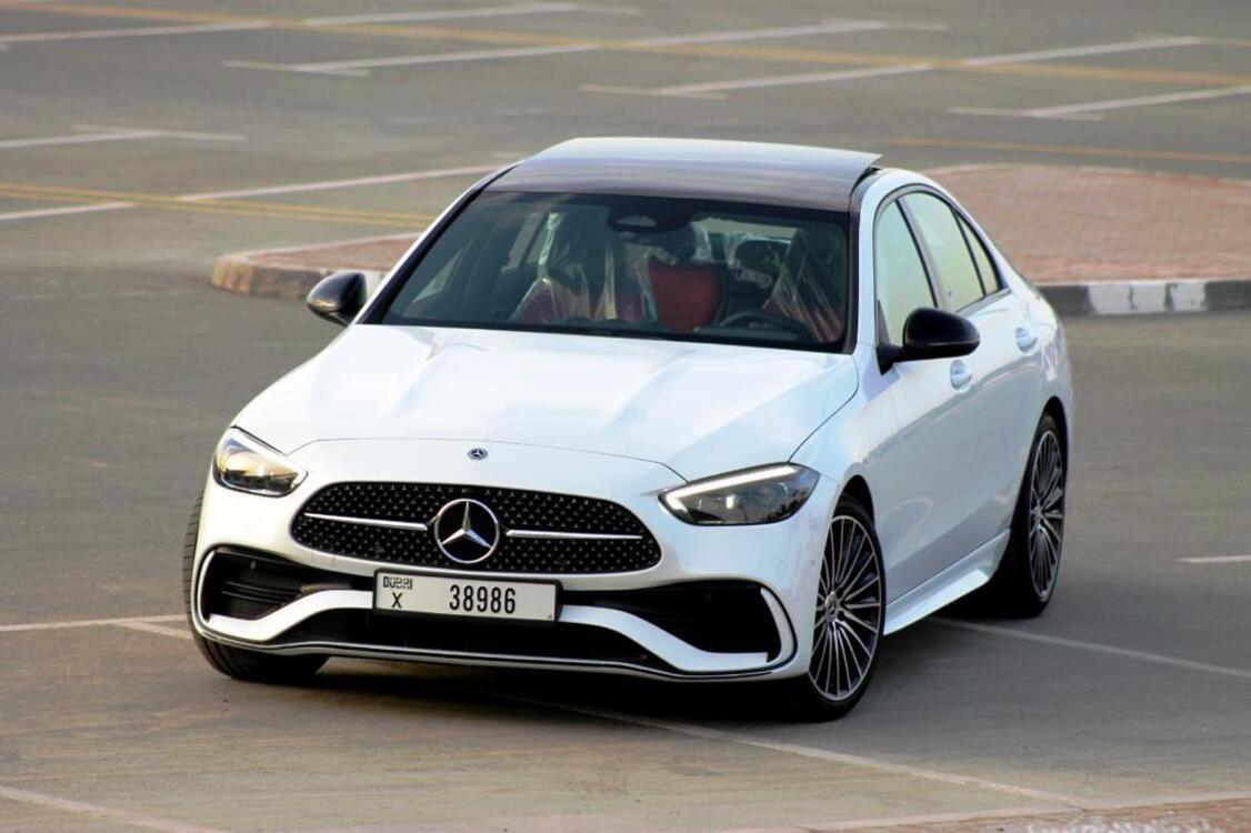 Mercedes C300 WHITE 2022 rental dubai