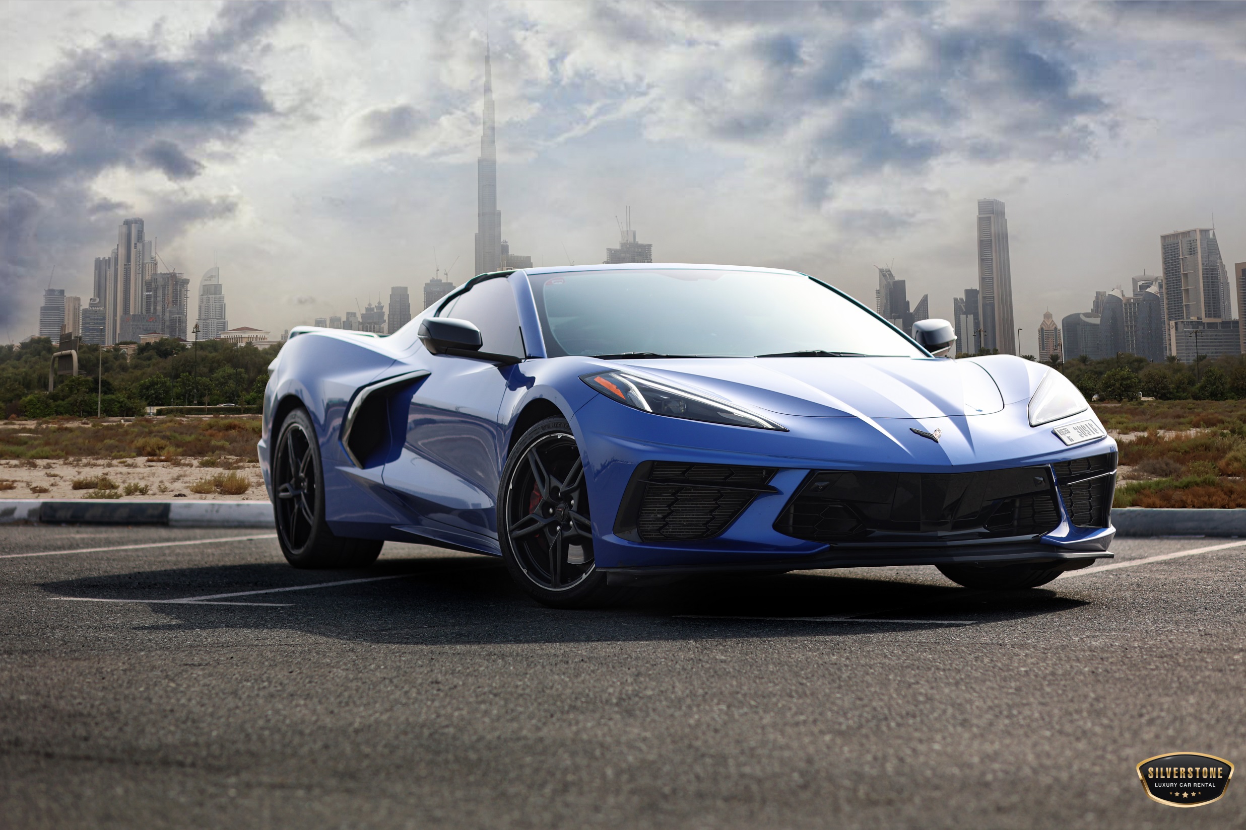 Chevrolet Corvette C8 Stingray Convertible BLUE 2021 rental dubai