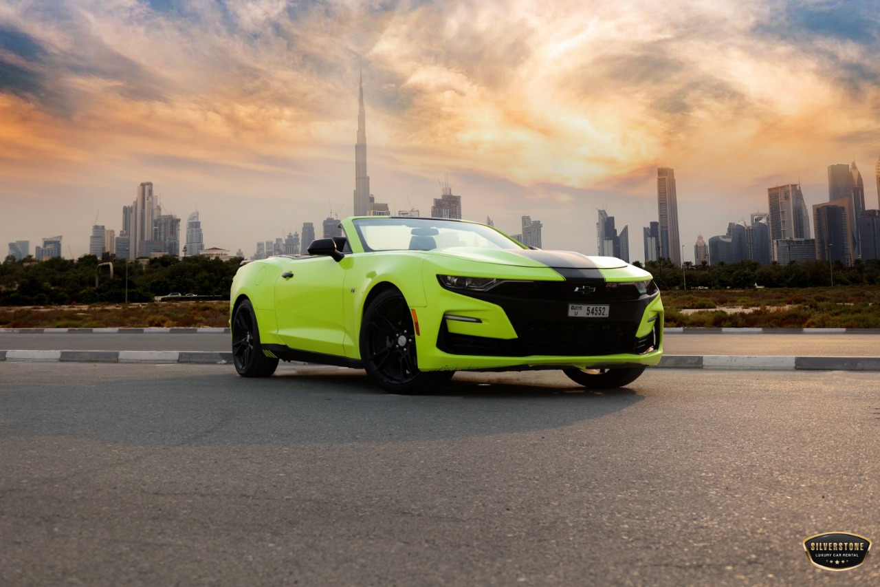 Chevrolet Camaro RS Convertible V6 GREEN 2022 rental dubai