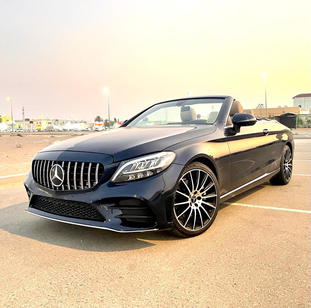 Mercedes C300 Convertible  BLUE 2019 rental dubai