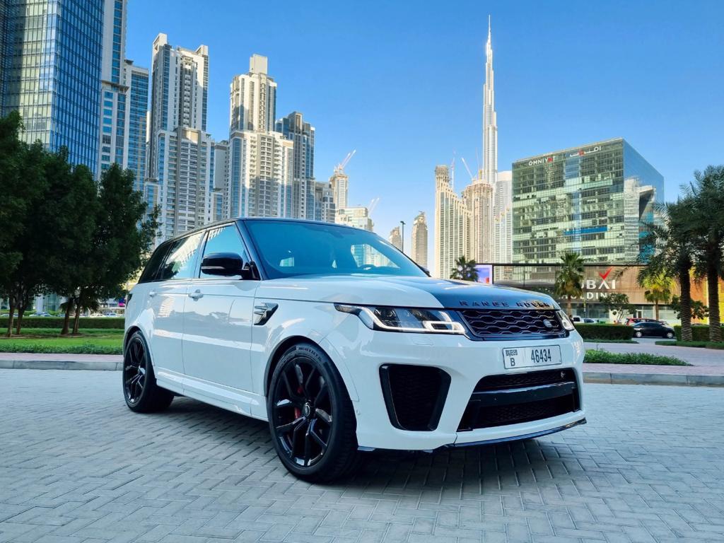 Range Rover SVR WHITE 2021 rental dubai