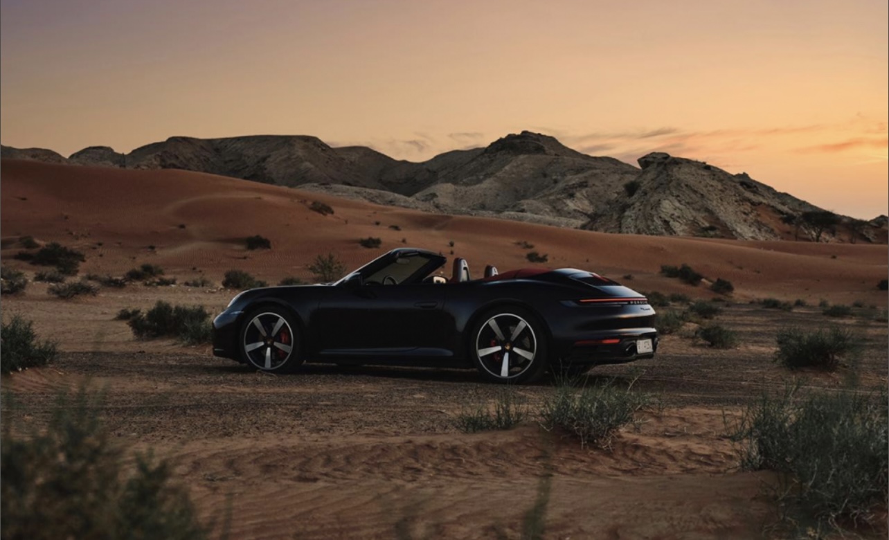 Porsche 911 Convertile BLACK 2021 rental dubai