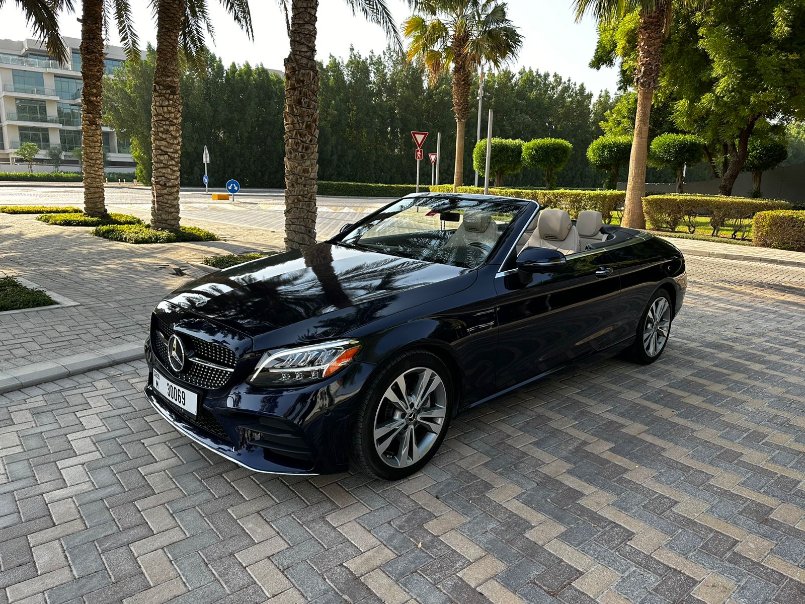 Mercedes C300 Cabrio BLUE 2021 rental dubai
