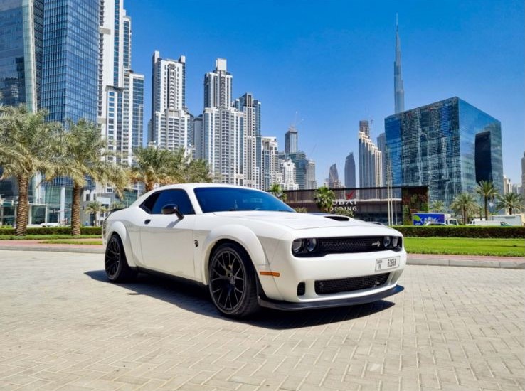 Dodge Challenger RT Demon Widebody WHITE 2021 rental dubai