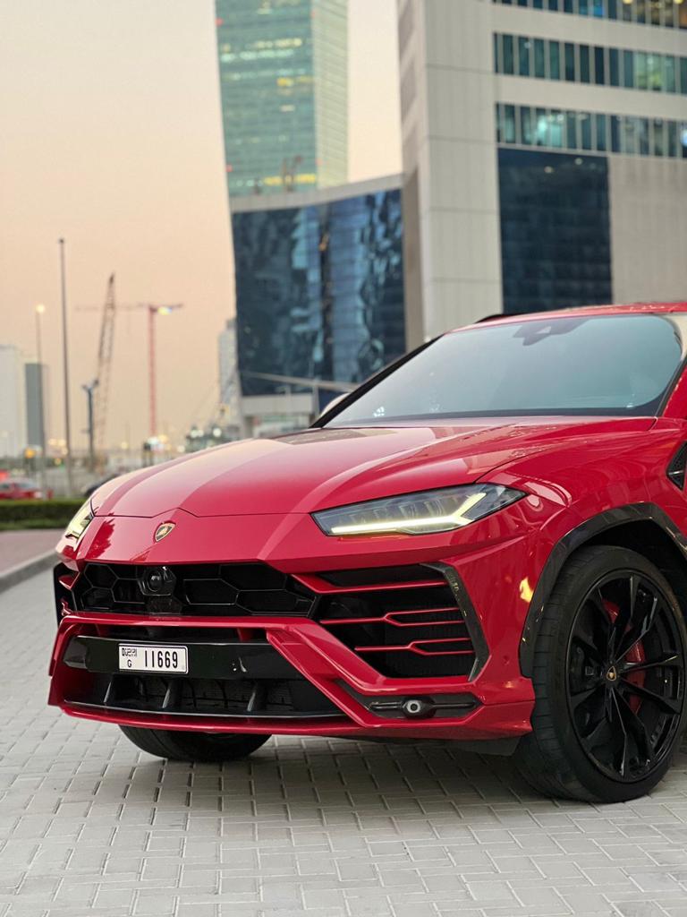 Lamborghini Urus RED 2022 rental dubai