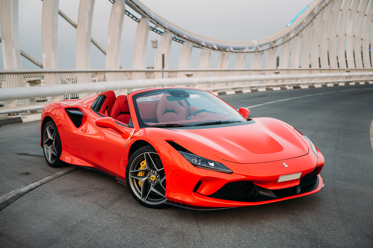Ferrari F8 Spider RED 2021 rental dubai