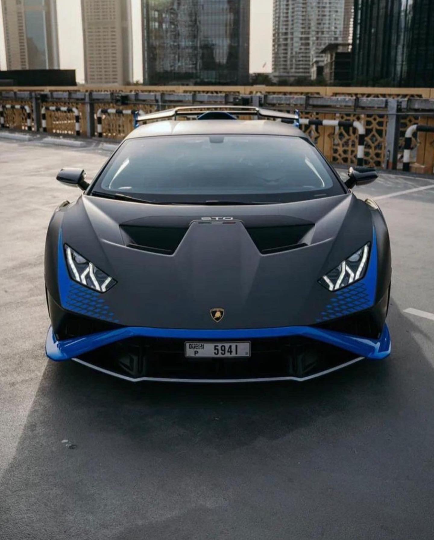 Lamborghini Huracan STO BLACK 2022 rental dubai