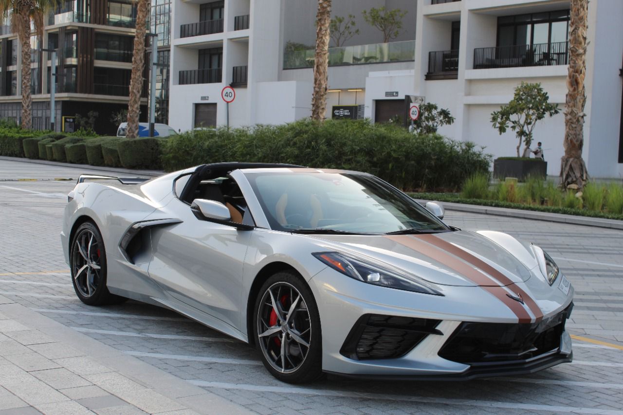 Chevrolet Corvette  WHITE 2021 rental dubai