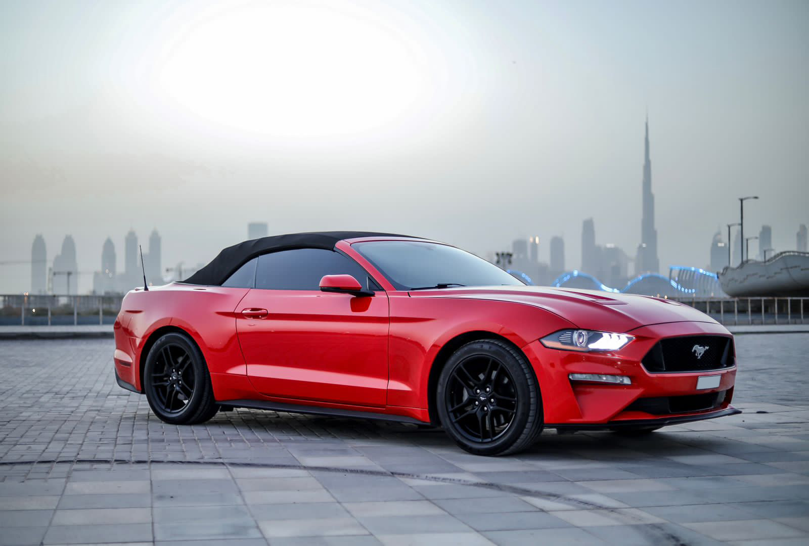 Ford Mustang Convertible RED 2019 rental dubai
