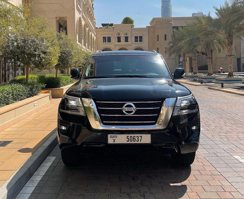 Nissan patrol platinum BLACK 2021 rental dubai