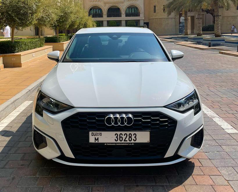 Audi A3 WHITE 2022 rental dubai
