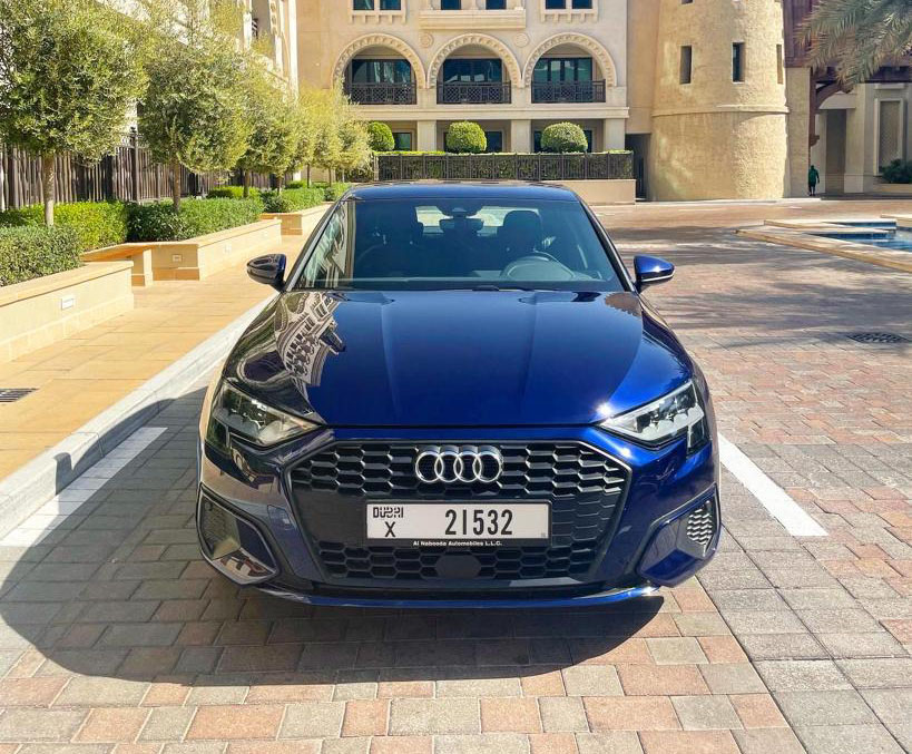 Audi A3 BLUE 2022 rental dubai