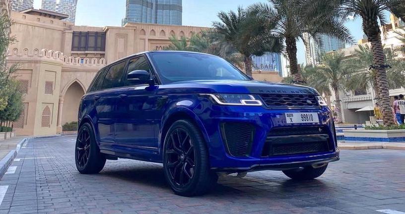Range Rover SVR BLUE 2022 rental dubai