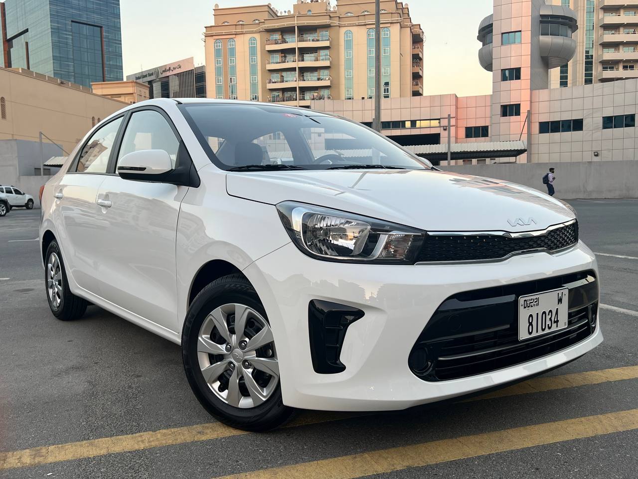 Kia Pegas WHITE 2023 rental dubai