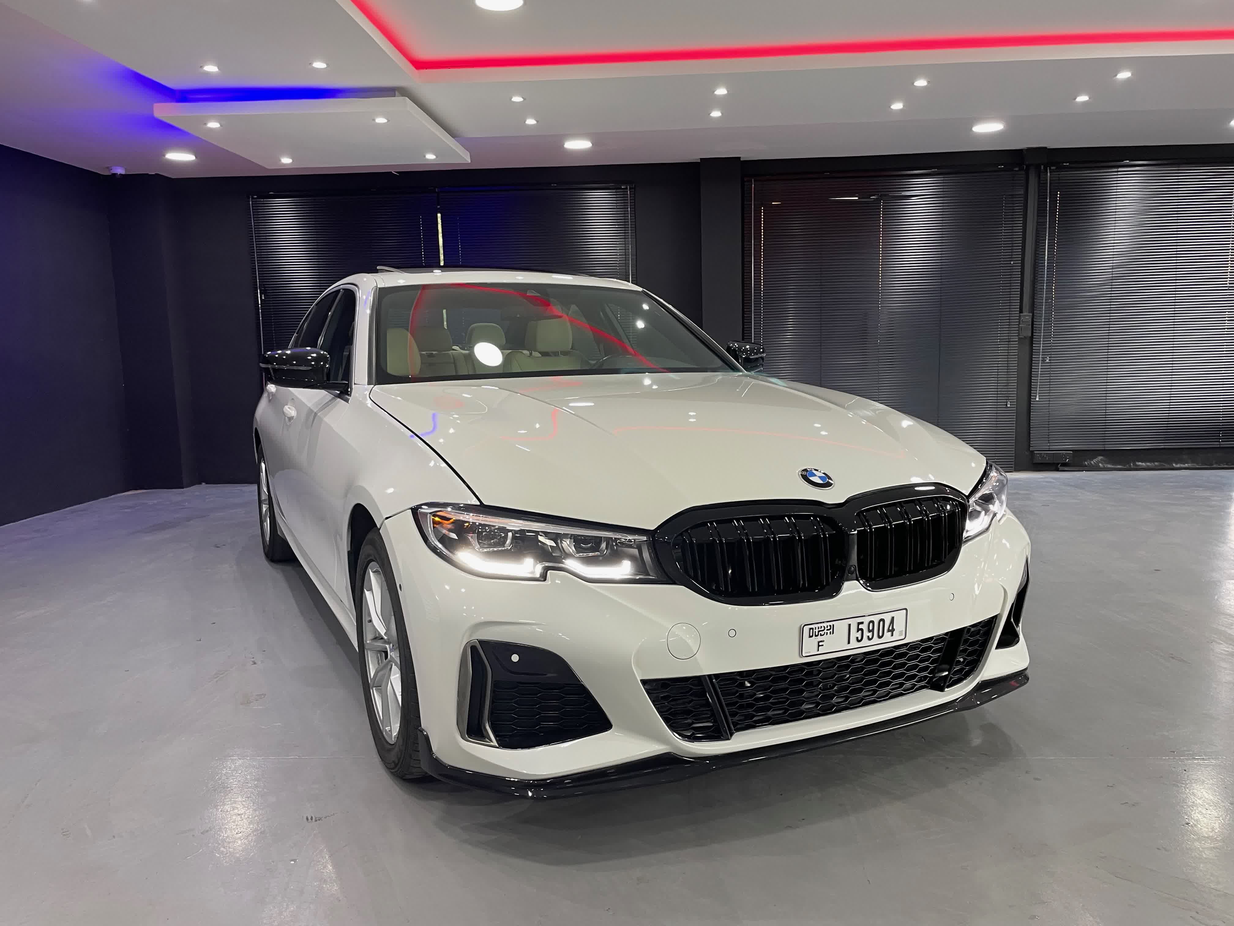 BMW 330i  WHITE 2021 rental dubai