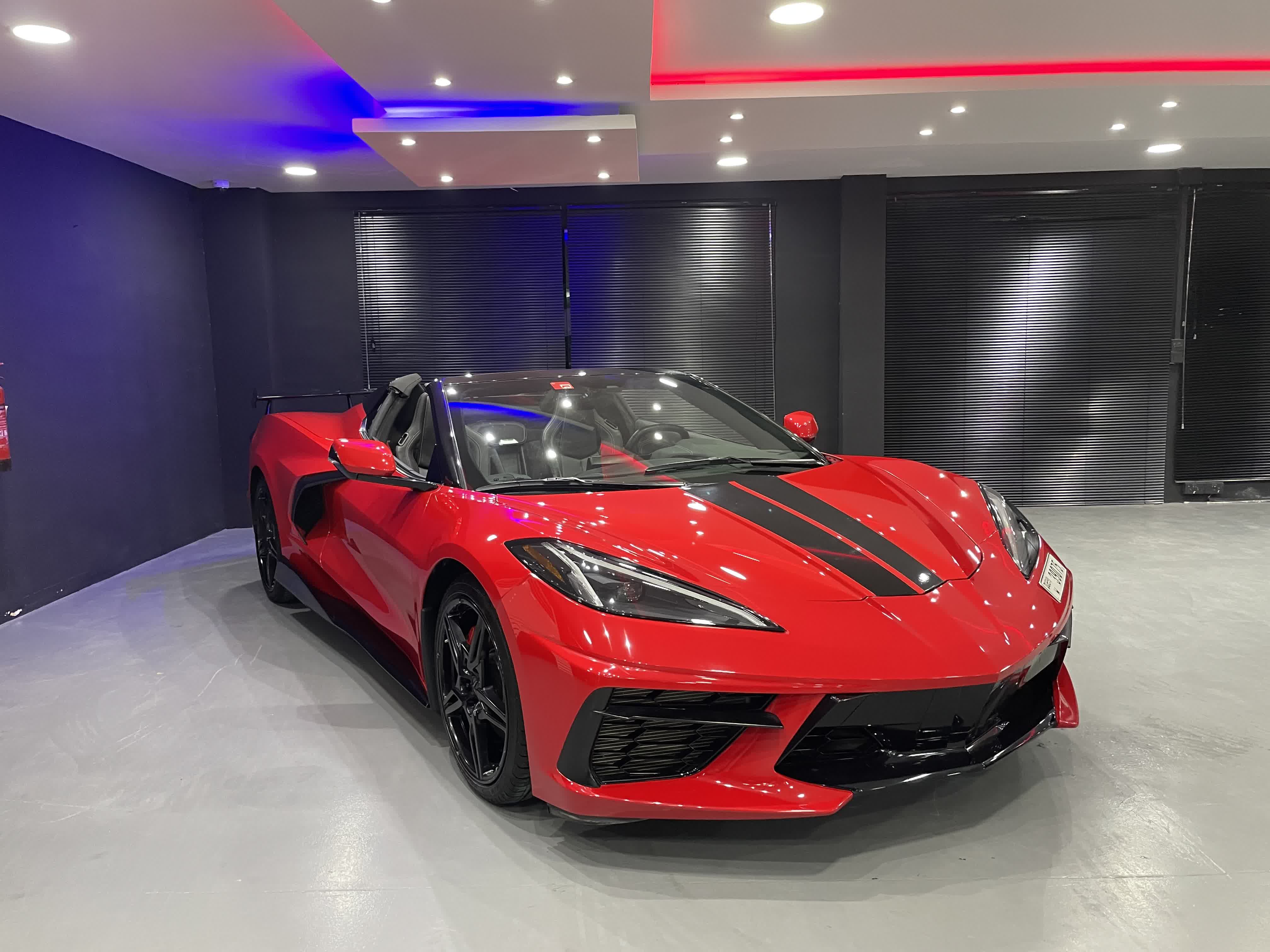 Corvette C8 Convertible RED 2021 rental dubai