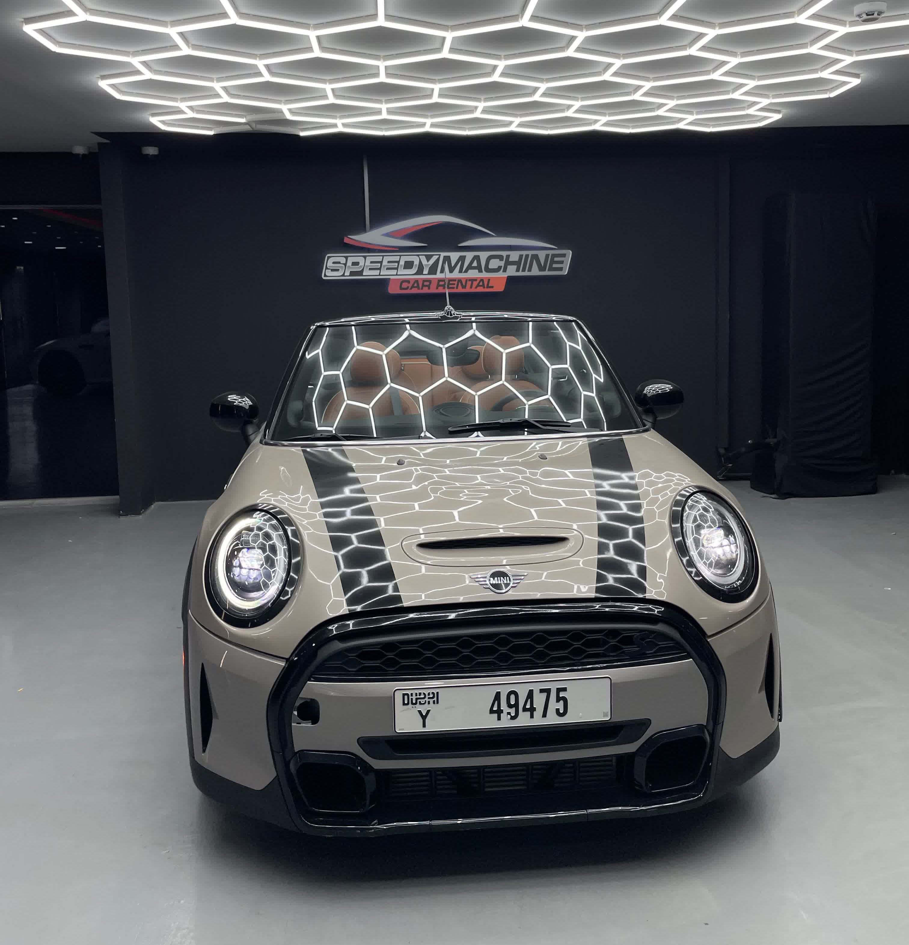 Mini Cooper Convertible  BROWN 2022 rental dubai