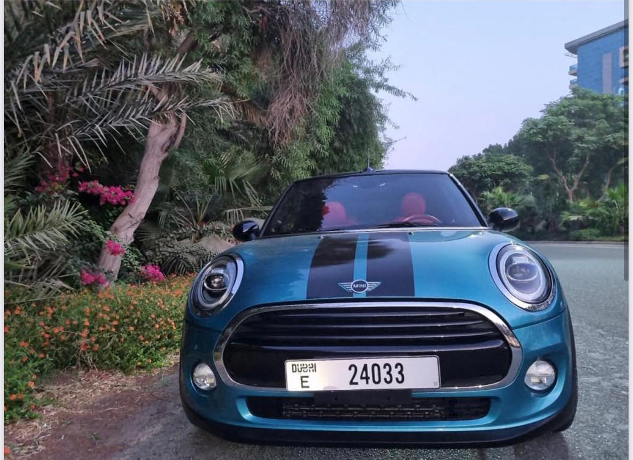 Mini Cooper Convertible GREEN 2019 rental dubai