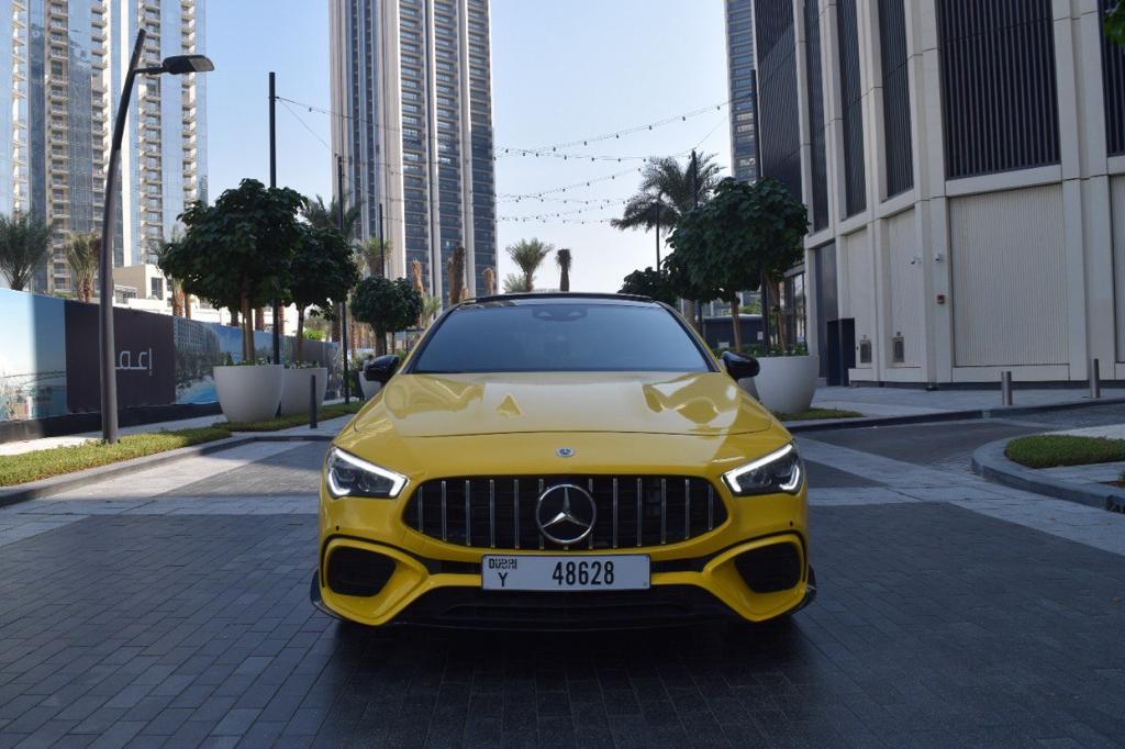 Mercedes CLA250 AMG YELLOW 2021 rental dubai
