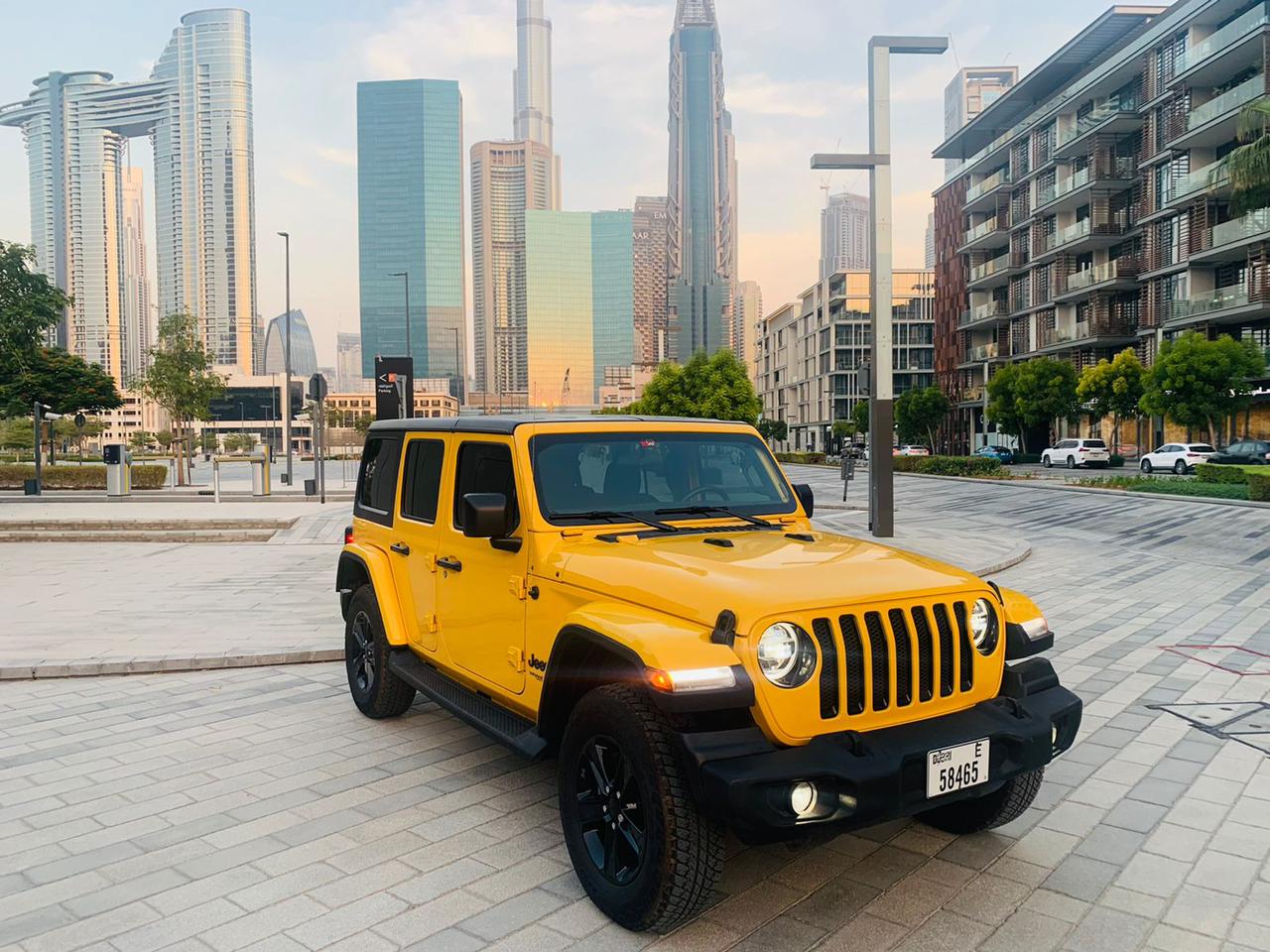 JEEP WRANGLER  YELLOW 2021 rental dubai