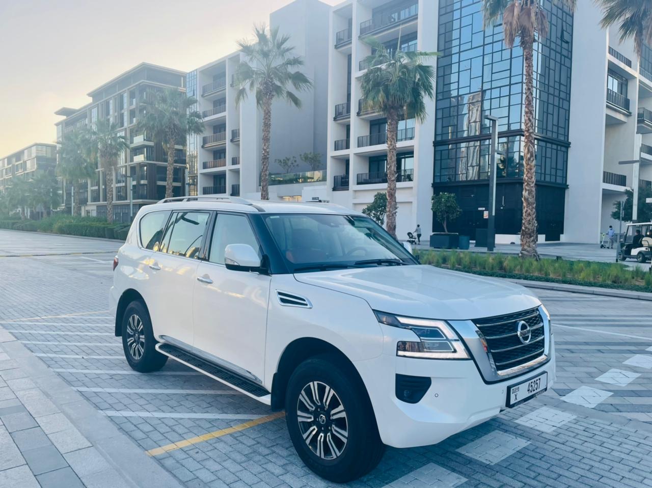 Nissan Patrol Titanium WHITE 2021 rental dubai