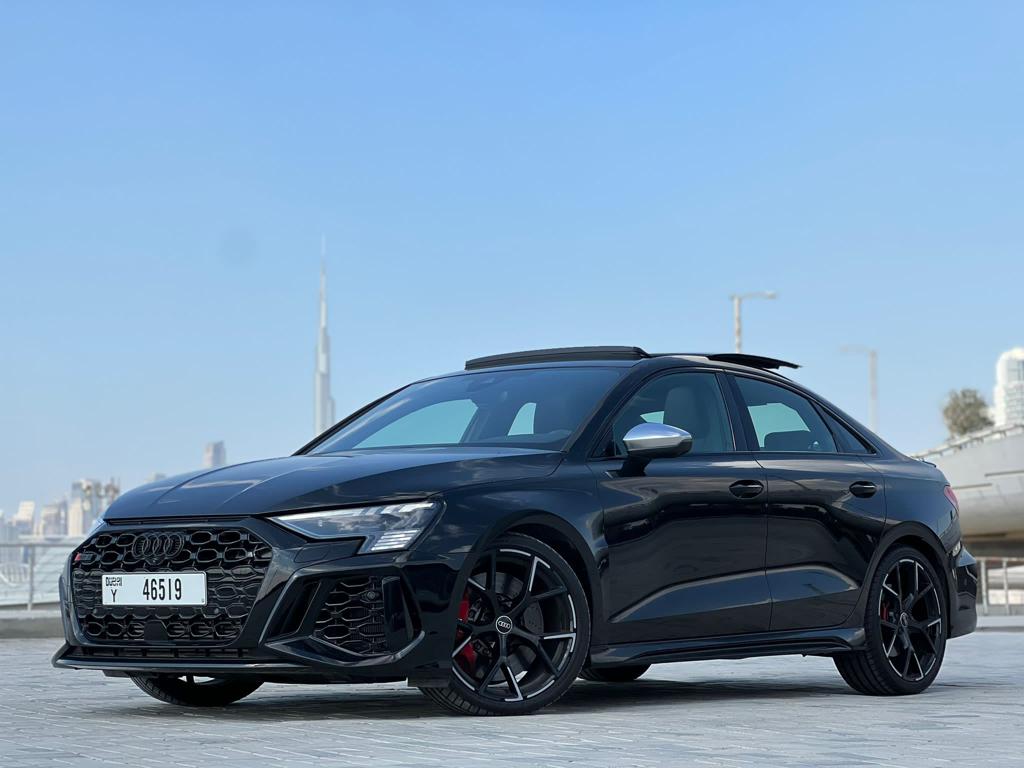 Audi RS3 BLACK 2022 rental dubai