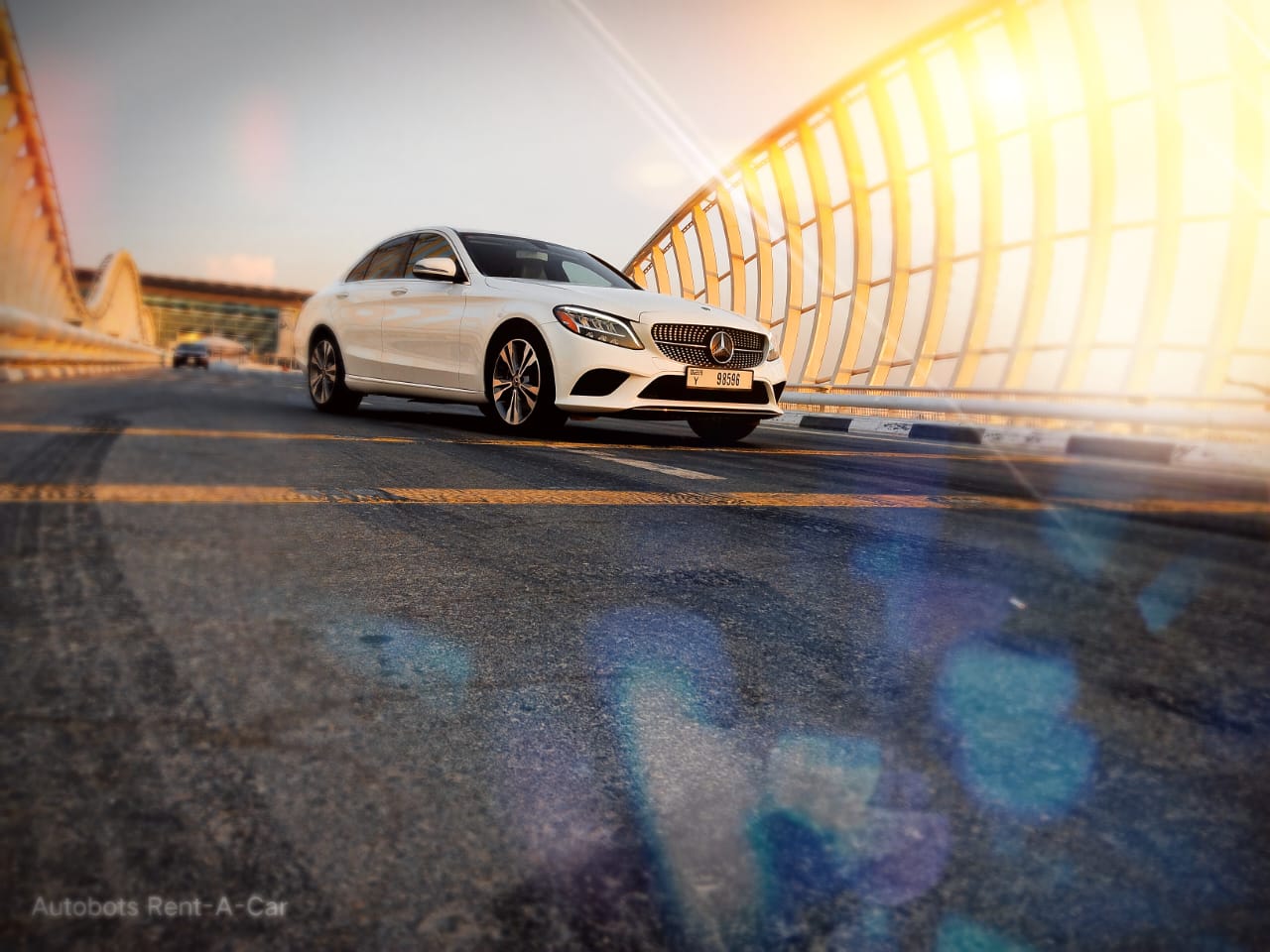 Mercedes C300 WHITE 2019 rental dubai