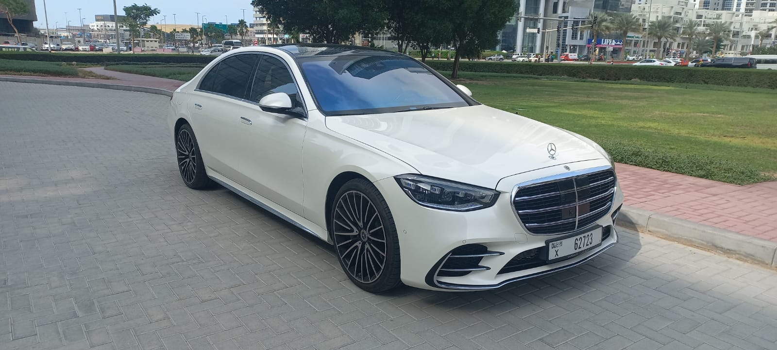 Mercedes S500 2022 WHITE 2022 rental dubai
