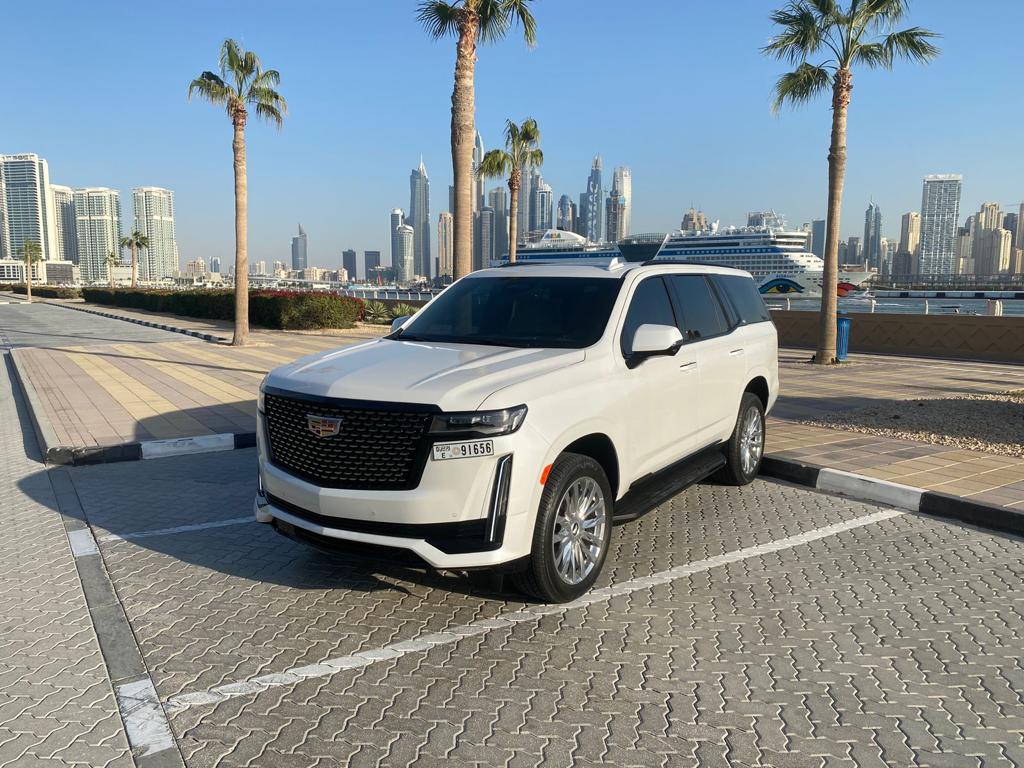 CADILLAC ESCALADE WHITE 2022 rental dubai