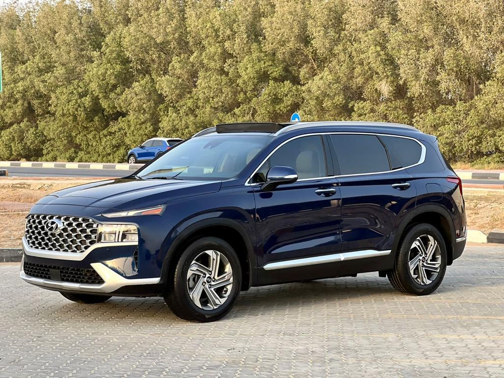 HYUNDAI SANTAFE 2022 BLUE 2022 rental dubai