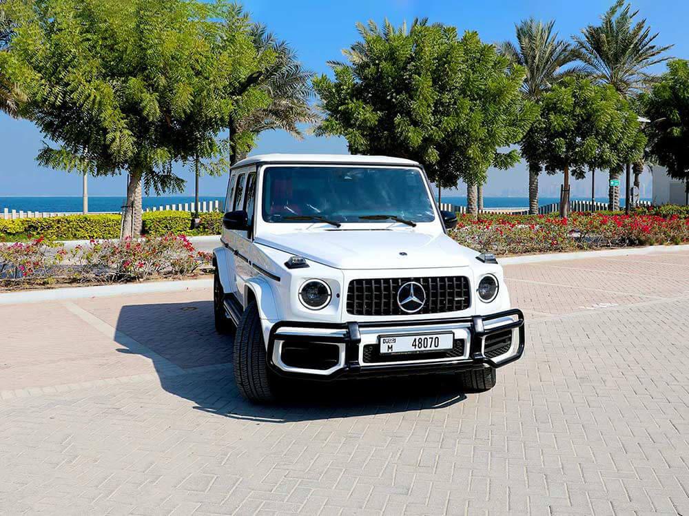MERCEDES G63 2023 WHITE 2023 rental dubai