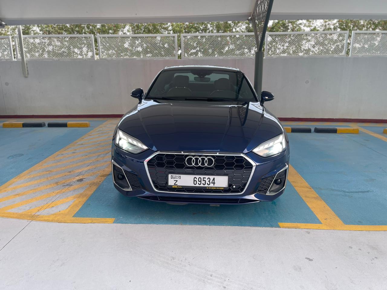 Audi A5 S-line Coupe New BLUE 2023 rental dubai