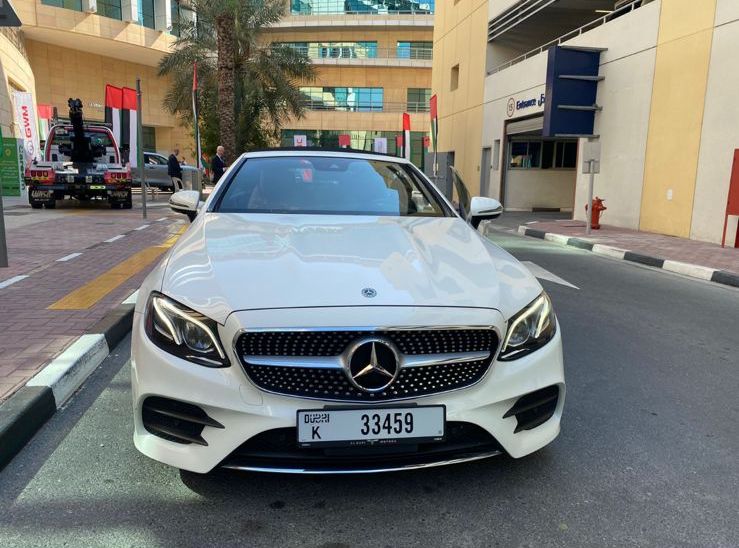 Mercedes-Benz E400 convertible  WHITE 2019 rental dubai