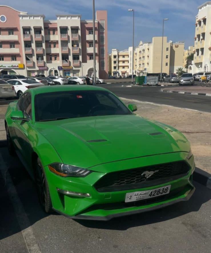 Mustang sport GREEN 2020 rental dubai