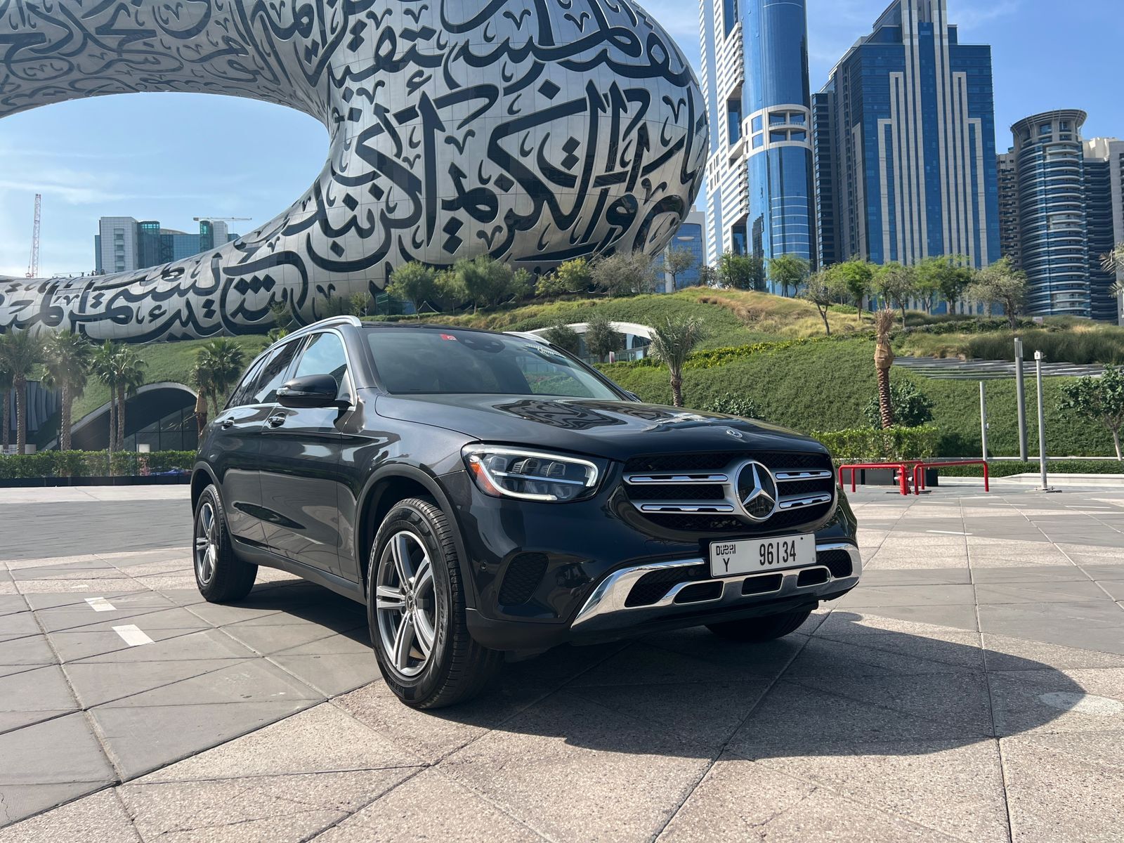  Mercedes Benz GLC 300 2021 BLACK 2021 rental dubai